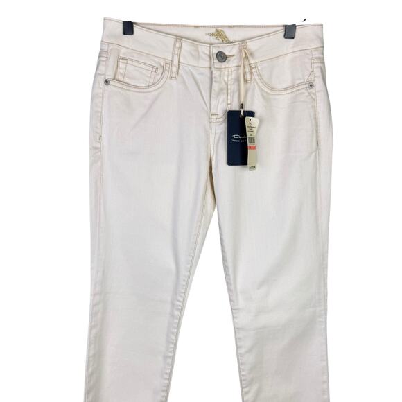 Tommy Bahama NWT Ana Twill Neutral Cream Bull Denim New Skinny Mid Rise Jeans - Picture 5 of 10